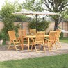 Ensemble de salle à manger pour jardin Pliable 7 pcs Marron 615272615272