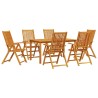 Ensemble de salle à manger pour jardin Pliable 7 pcs Marron 615272615272