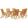 Ensemble de salle à manger pour jardin Pliable 7 pcs Marron 615272615272