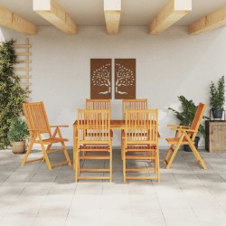 Ensemble de salle à manger pour jardin Pliable 7 pcs Marron 615272615272