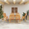 Ensemble de salle à manger pour jardin Pliable 7 pcs Marron 615272615272