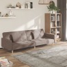 Canapé-lit à 2 places avec deux oreillers taupe tissu 615276615276
