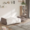 Canapé-lit à 2 places avec deux oreillers taupe tissu 615276615276