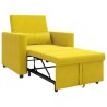 Canapé-lit escamotable simple avec des roues Jaune Velours 615285615285