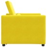 Canapé-lit escamotable simple avec des roues Jaune Velours 615285615285