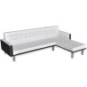 Canapé-lit en forme de L similicuir blanc  615289615289