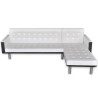 Canapé-lit en forme de L similicuir blanc  615289615289