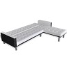 Canapé-lit en forme de L similicuir blanc  615289615289