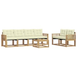 Ensemble de canapés d'extérieur 7 pcs Blanc et crème 615307615307