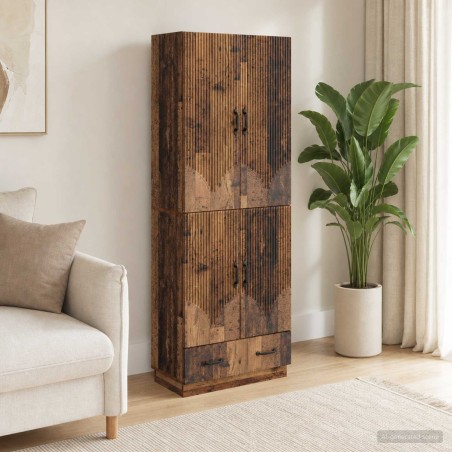 Ensemble de Meubles 2 pcs Bois ancien Bois d'ingénierie 615309615309
