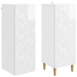 Ensemble de Meubles 2 pcs Blanc brillant Bois d'ingénierie 615310615310