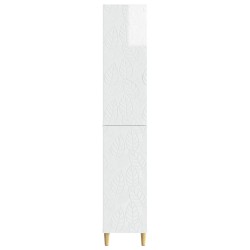 Ensemble de Meubles 2 pcs Blanc brillant Bois d'ingénierie 615310615310