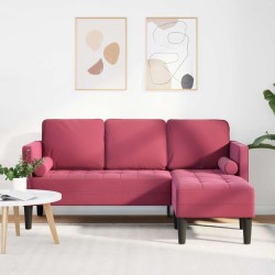 Ensemble de Canapés avec coussin Bordeaux Polyester 615325615325