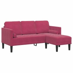 Ensemble de Canapés avec coussin Bordeaux Polyester 615325615325