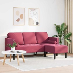 Ensemble de Canapés avec coussin Bordeaux Polyester 615325615325