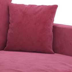 Ensemble de canapés 2 pcs avec coussins Rouge bordeaux Velours 615335615335