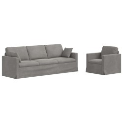 Ensemble de Canapés 2 pcs Gris clair 228 x 78 x 80 cm Velours 615336615336