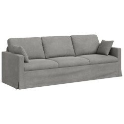 Ensemble de Canapés 2 pcs Gris clair 228 x 78 x 80 cm Velours 615336615336