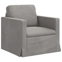 Ensemble de Canapés 2 pcs Gris clair 228 x 78 x 80 cm Velours 615336615336