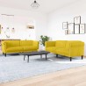 Ensemble de canapés 2 pcs jaune velours 615338615338