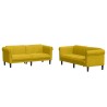 Ensemble de canapés 2 pcs jaune velours 615338615338