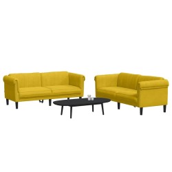 Ensemble de canapés 2 pcs jaune velours 615338615338