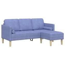 Ensemble de Canapés avec coussin Bleu denim Polyester 615344615344