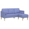 Ensemble de Canapés avec coussin Bleu denim Polyester 615344615344