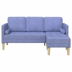 Ensemble de Canapés avec coussin Bleu denim Polyester 615344615344