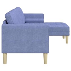 Ensemble de Canapés avec coussin Bleu denim Polyester 615344615344