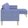 Ensemble de Canapés avec coussin Bleu denim Polyester 615344615344