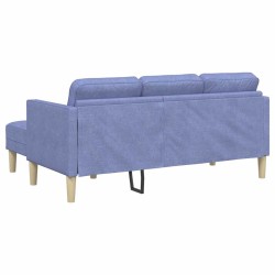 Ensemble de Canapés avec coussin Bleu denim Polyester 615344615344