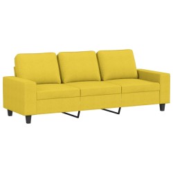 Ensemble de canapés 3 pcs jaune clair tissu 615347615347