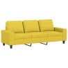 Ensemble de canapés 3 pcs jaune clair tissu 615347615347