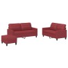Ensemble de canapés 3 pcs et coussins Rouge bordeaux Similicuir 615348615348