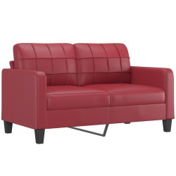 Ensemble de canapés 3 pcs et coussins Rouge bordeaux Similicuir 615348615348