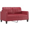 Ensemble de canapés 3 pcs et coussins Rouge bordeaux Similicuir 615348615348