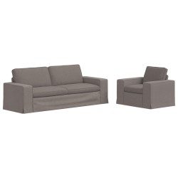 Ensemble de Canapés 2 pcs Taupe 222 x 80 x 82 cm tissu 615349615349