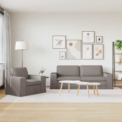 Ensemble de Canapés 2 pcs Taupe 222 x 80 x 82 cm tissu 615349615349