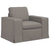 Ensemble de Canapés 2 pcs Taupe 222 x 80 x 82 cm tissu 615349615349