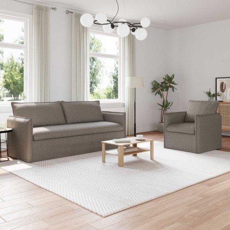 Ensemble de Canapés 2 pcs Taupe 196 x 82 x 85 cm Tissu 615350615350
