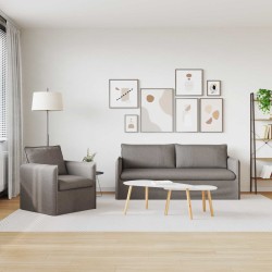Ensemble de Canapés 2 pcs Taupe 196 x 82 x 85 cm Tissu 615350615350