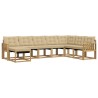Ensemble de canapés d'extérieur 8 pcs Blanc et Beige 615353615353