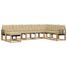 Ensemble de canapés d'extérieur 8 pcs Blanc et Beige 615358615358