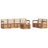 Ensemble de canapés d'extérieur 7 pcs Naturel 615403615403