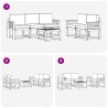 Ensemble de canapés d'extérieur 6 pcs 615408615408