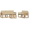 Ensemble de canapés d'extérieur 6 pcs Blanc et Beige 615409615409