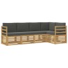 Ensemble de canapés d'extérieur 5 pcs Blanc et anthracite 615412615412
