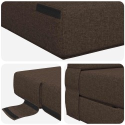 Canapé-lit pliable Taupe 152 x 86,5 x 60 cm Tissu 615414615414