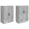 Ensemble de Meubles 2 pcs Sonoma gris Bois d'ingénierie 615415615415